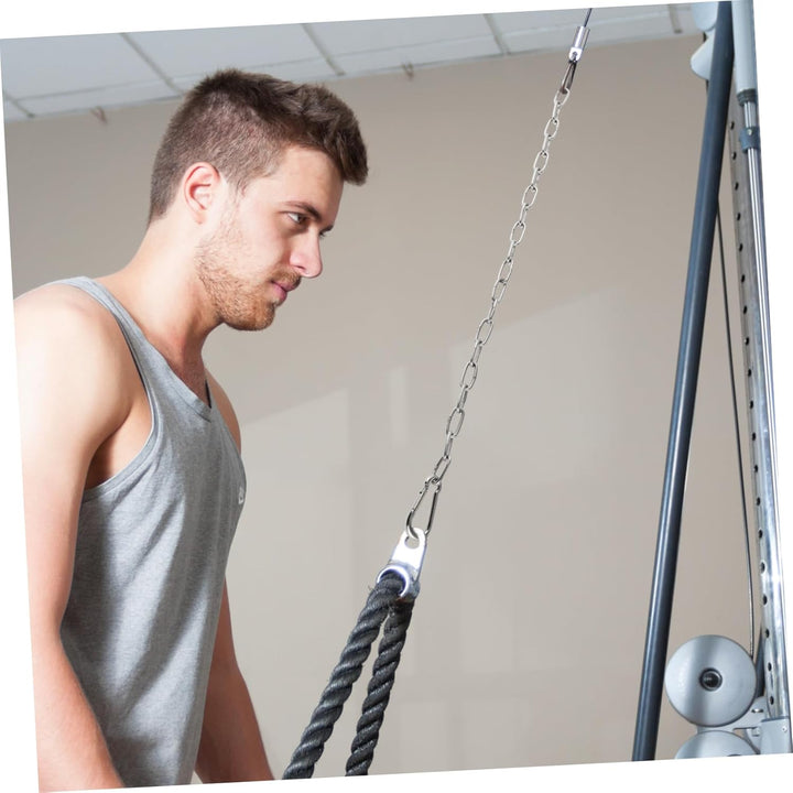 Milisten Trizeps-verlängerungskette Aus Hochwertigem Eisen Pull-down-Kette Mit Doppelgriff Fitnesszu
