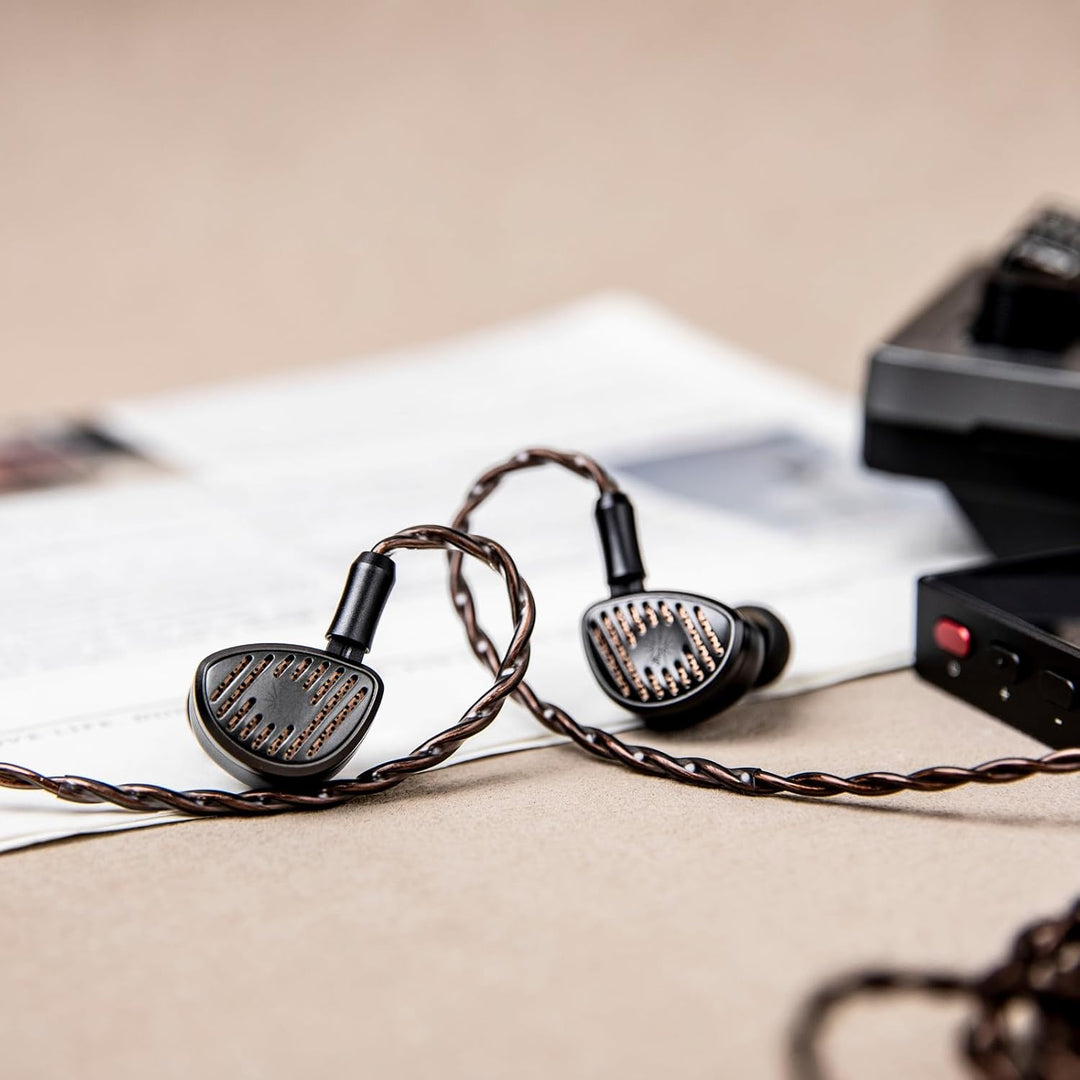 LINSOUL Kiwi Ears Septet - 1DD + 4BA + 1 Planar + 1 PZT Quadbrid IEM - HiFi Kabel - Gaming - Ohrhöre