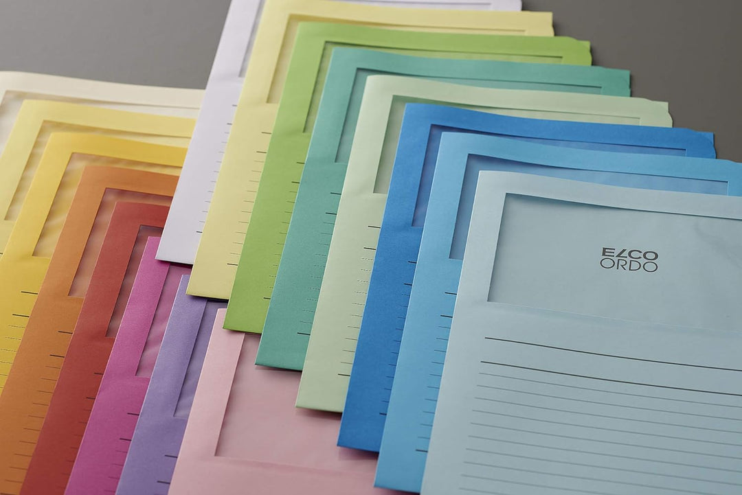 Elco Ordo Classico Papier-Organisationsmappen 220 x 310 mm 120 g/m² mit Aufdruck und Sichtfenster 18