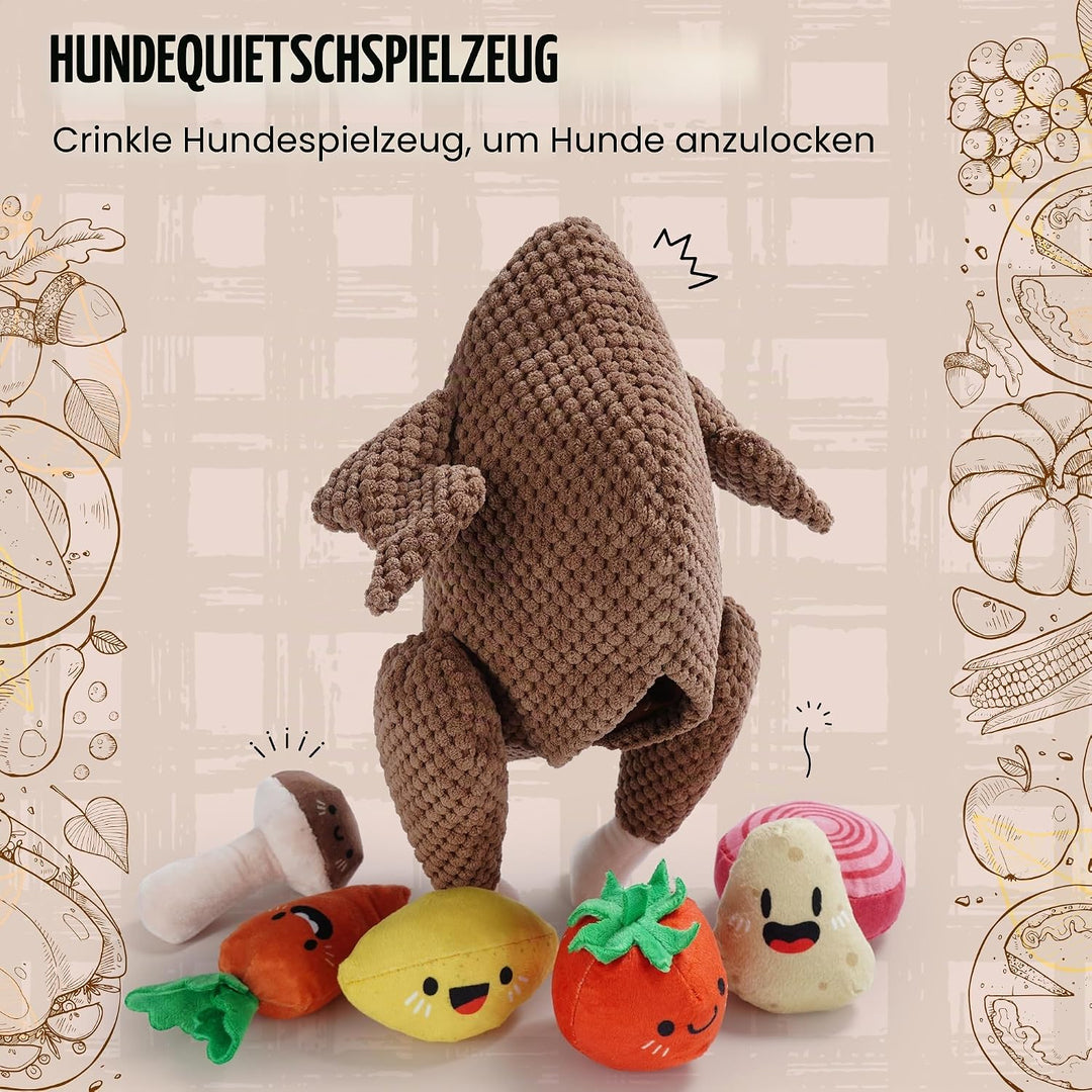 Nocciola Quietschendes Hundespielzeug, Interaktives Hundespielzeug für Langeweile, Haustier-Kauspiel