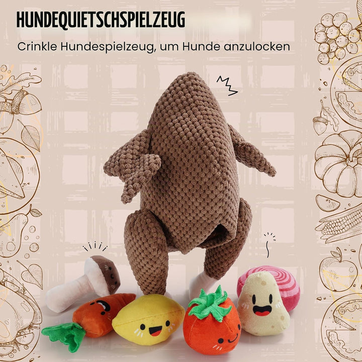 Nocciola Quietschendes Hundespielzeug, Interaktives Hundespielzeug für Langeweile, Haustier-Kauspiel