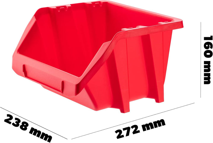 KADAX Werkstatt-Stapelkiste, kleine Sortierbox aus PP Kunststoff, Sichtlagerbox in verschiedenen Grö