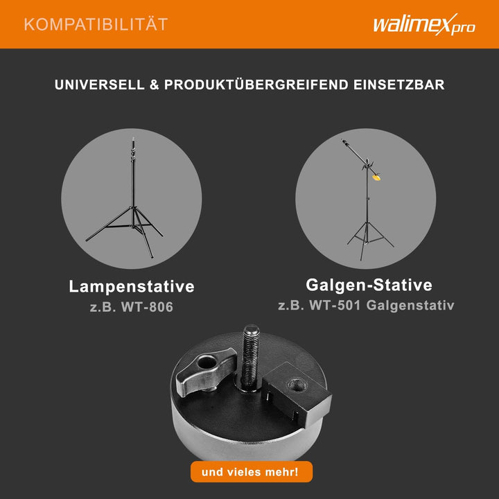 Walimex Stativgewicht (3 kg), Schwarz Single, Single