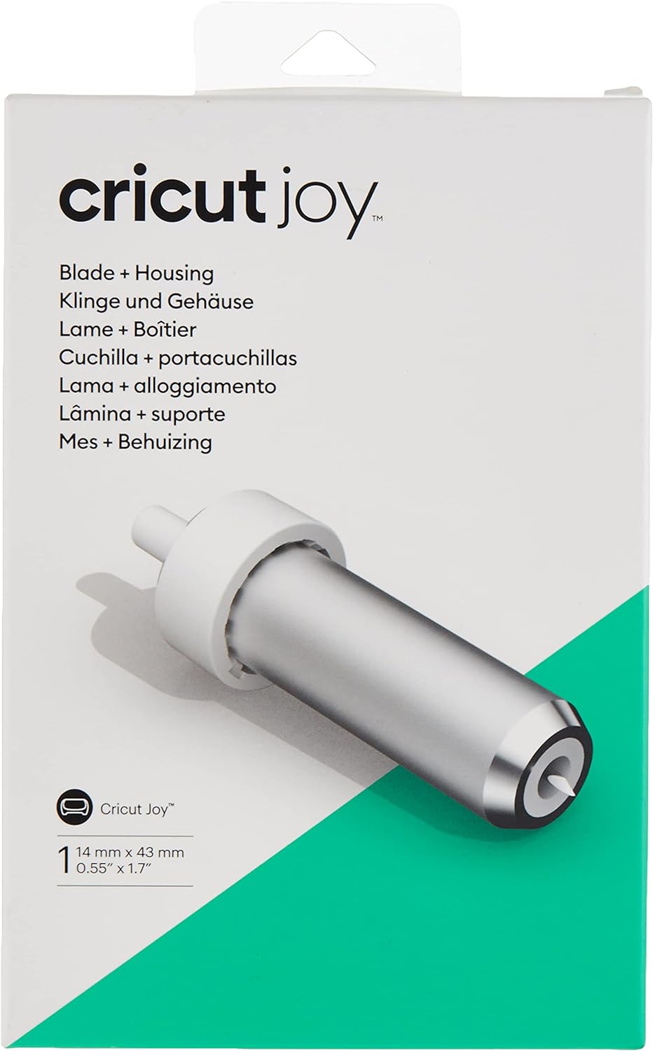 Cricut 2007927 Replacement Blades, Silver, for Joy &amp; Joy Smart Label beschreibbares Vinyl, White Bun