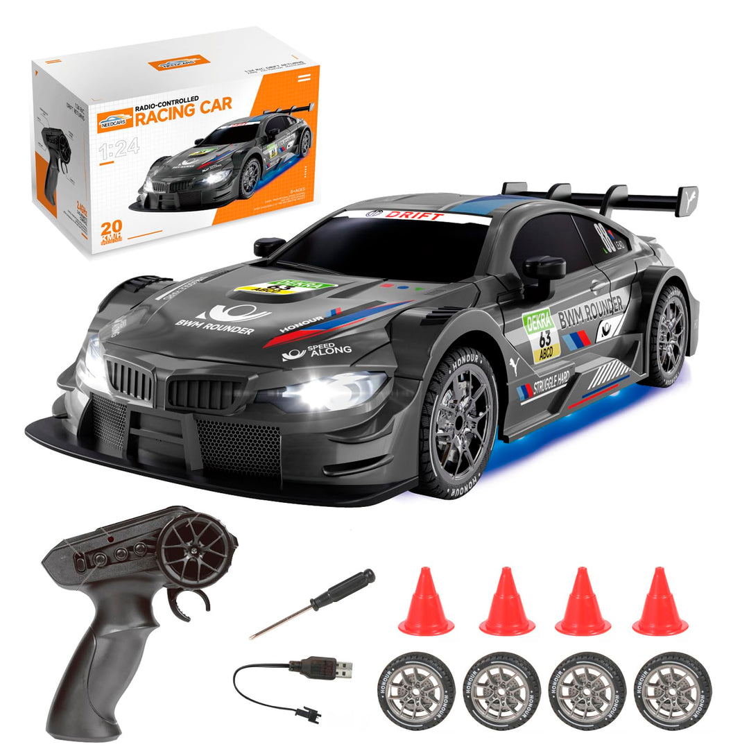 Ferngesteuertes Auto 1:24 Scale Drift Car 4WD 2.4GHz RC Drift Auto 20KM/H Hohe Geschwindigkeit Rennw