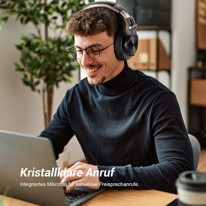 OneOdio Bluetooth Kopfhörer Over Ear, 72 Stdn HiFi Stereo Kopfhörer Kabellos, Wireless Headphones mi