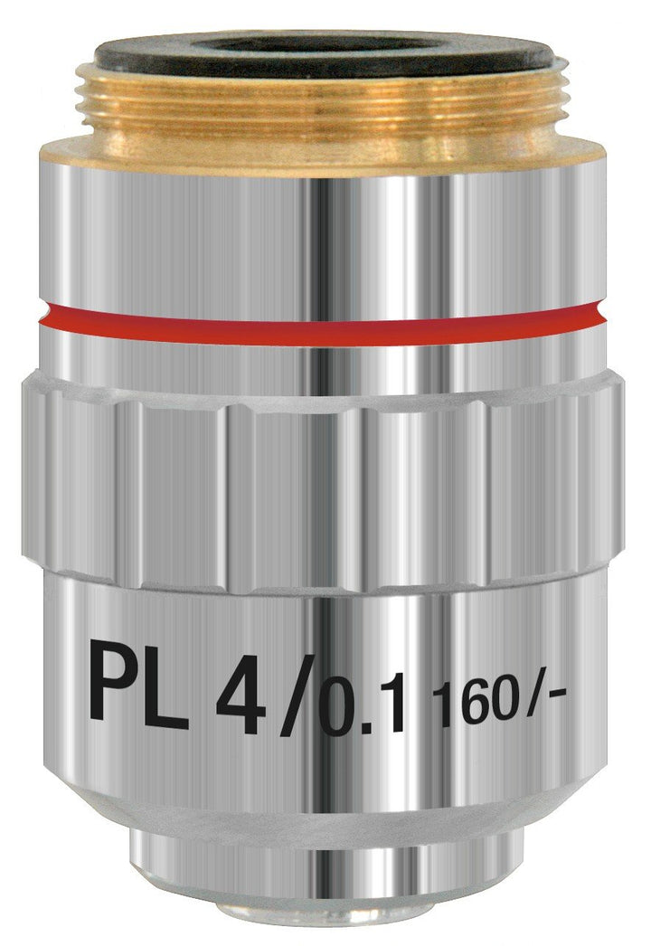Bresser Objektiv, 5941504, DIN-PL 4x planachromatisch (Mikroskop), 4x