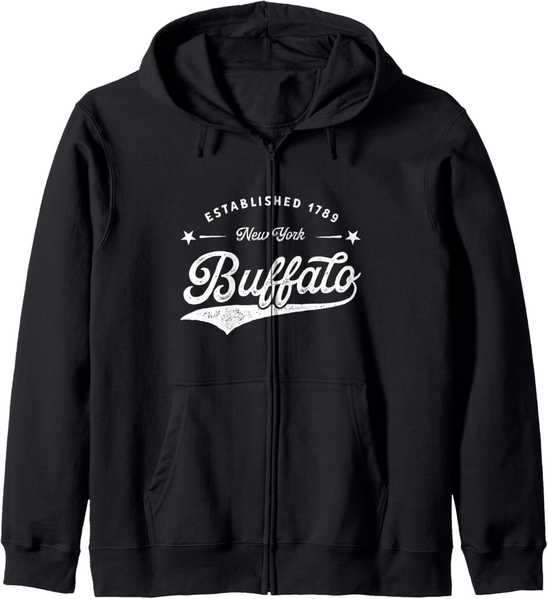 Casual Classic Retro Buffalo New York 1789 USA Souvenir Kapuzenjacke