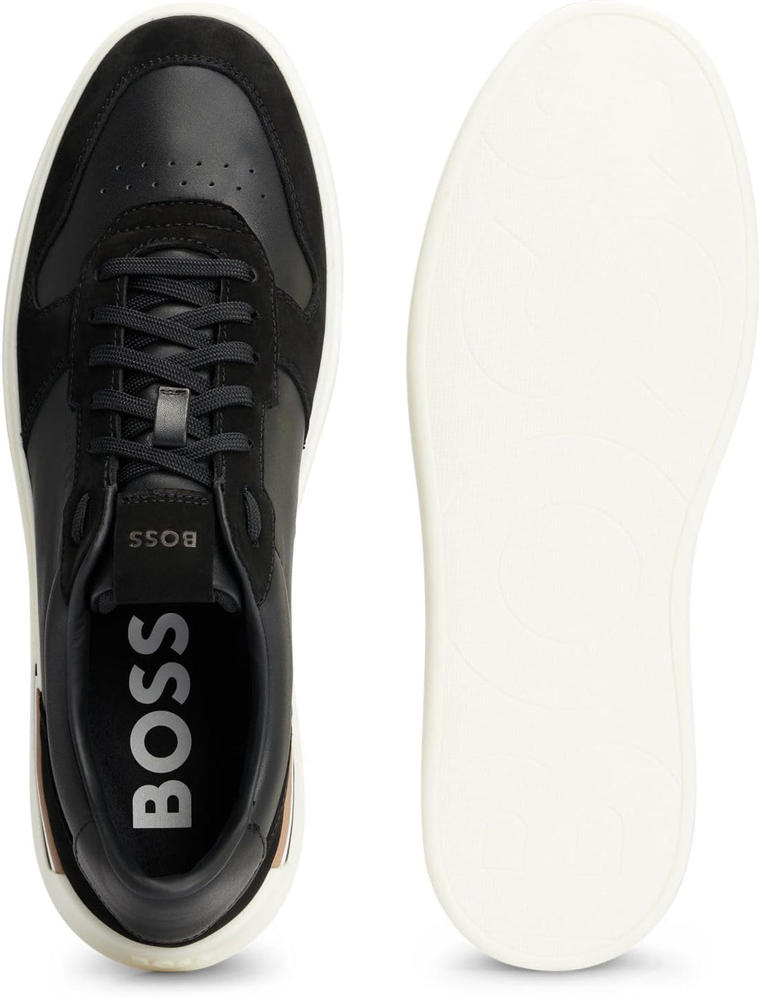 BOSS Herren Clint Tenn Sneakers aus Leder und Veloursleder mit Cupsohle und Schnürung Grösse 40 EU B