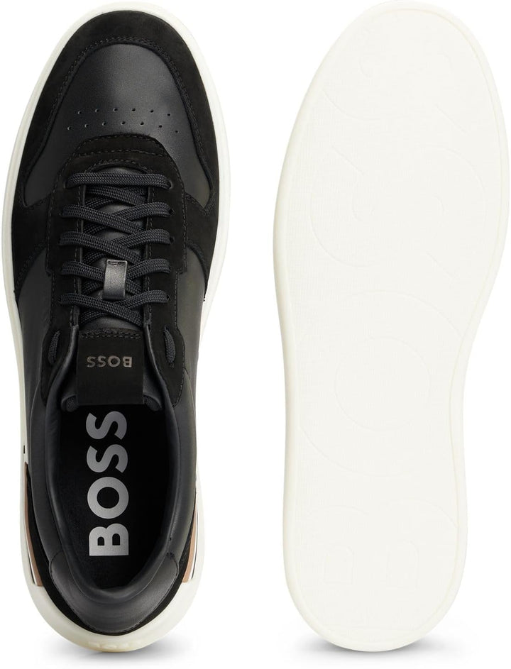 BOSS Herren Clint Tenn Sneakers aus Leder und Veloursleder mit Cupsohle und Schnürung Grösse 40 EU B