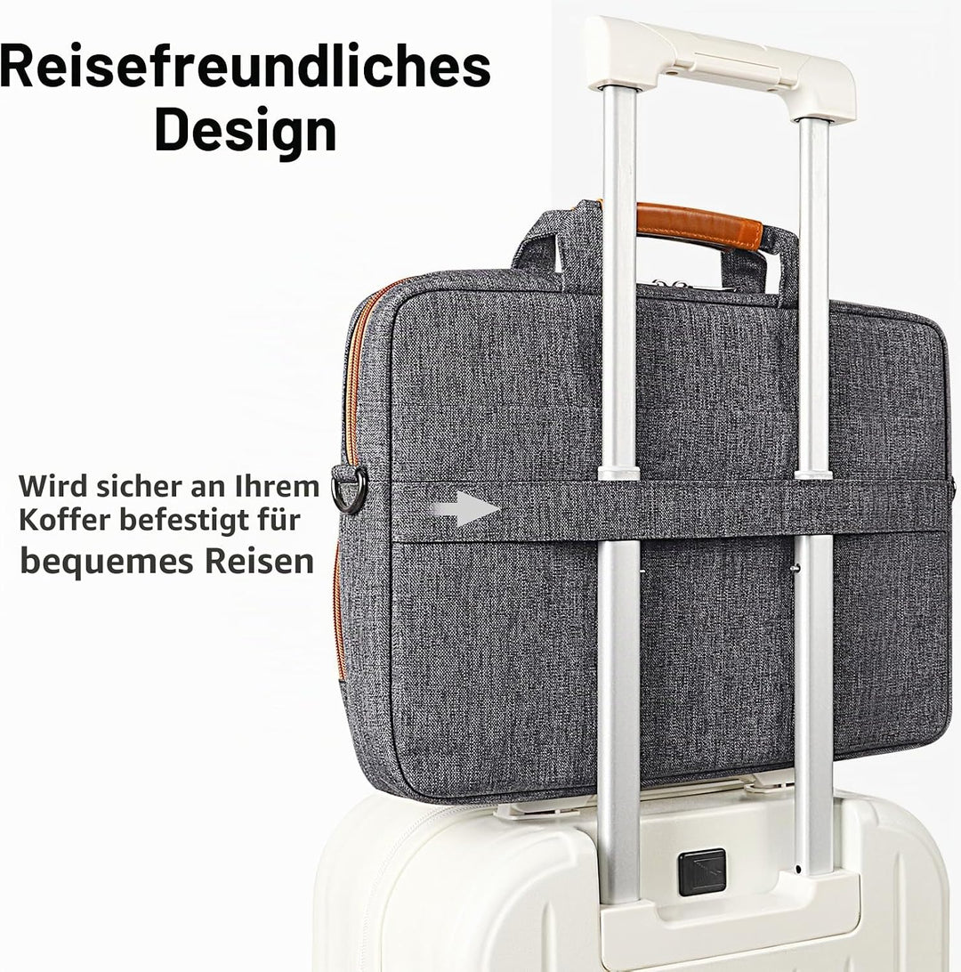 DOMISO 15-15,6 Zoll Wasserdicht Laptop Tasche Aktentasche Schultertasche Notebooktasche für 15.6" Le