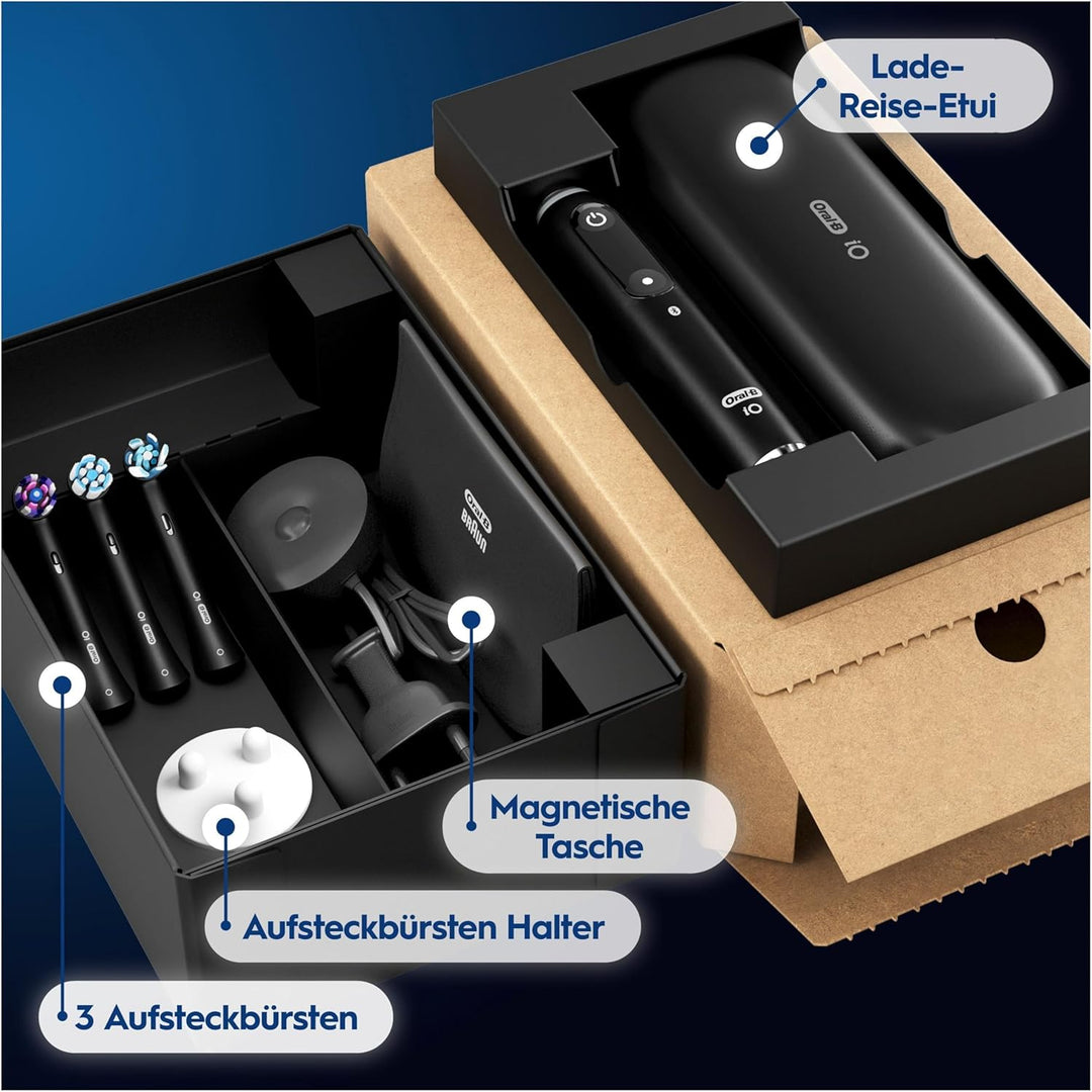 Oral-B iO Series 9 Plus Edition Elektrische Zahnbürste/Electric Toothbrush, PLUS 3 Aufsteckbürsten,
