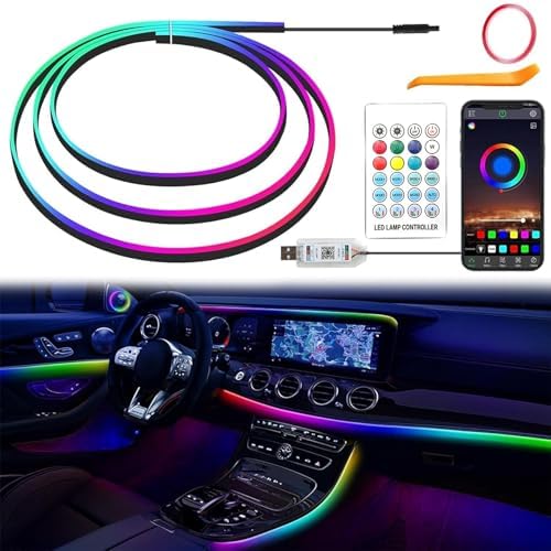 Sunshine smile Auto LED Innenbeleuchtung,110cm Ambientebeleuchtung Auto Strip, USB-Innenraumbeleucht