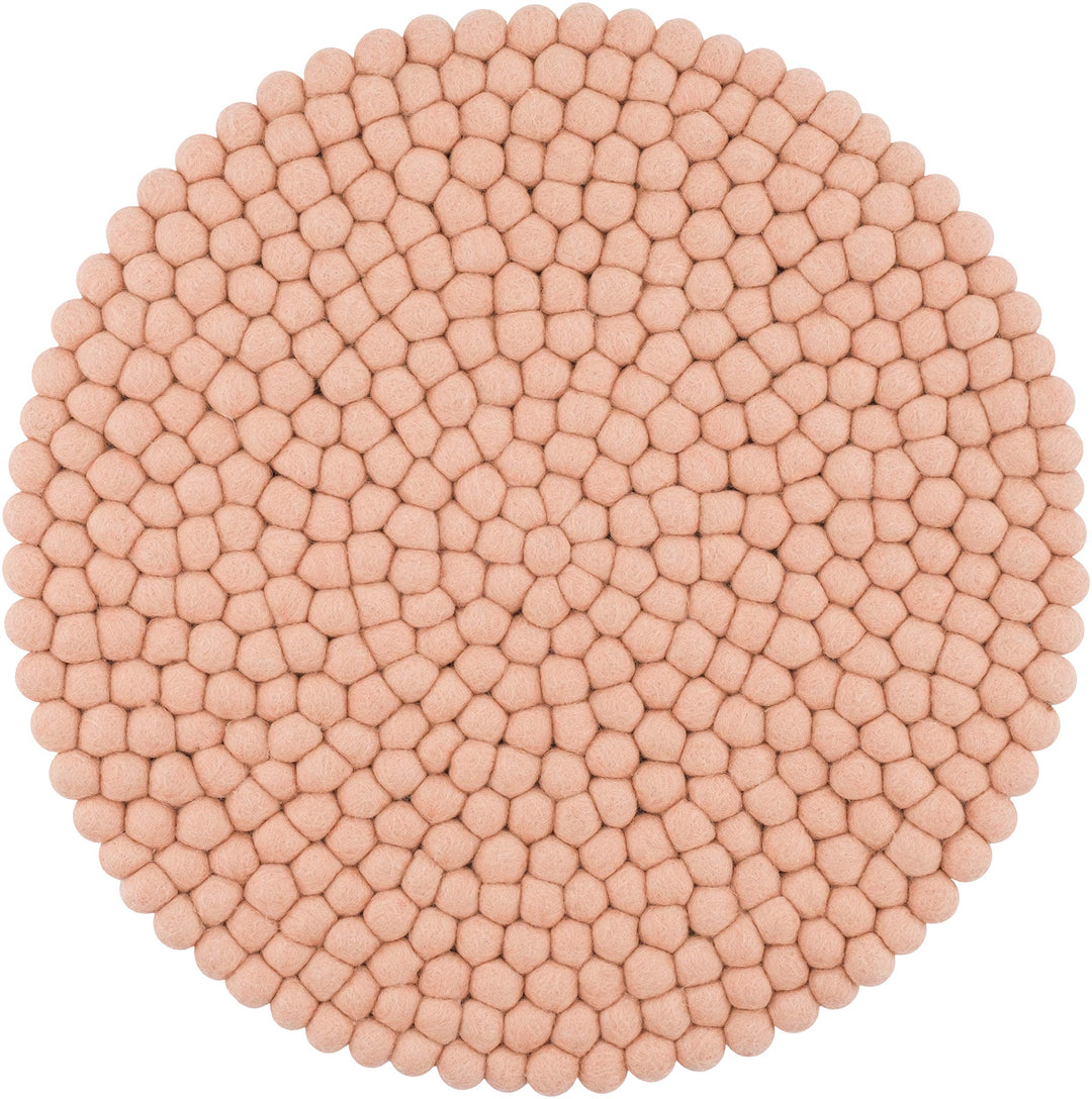myfelt Filzkugel Sitzauflage Stuhlauflage - Merle - rund, Ø 36 cm, Rosa, Rosa