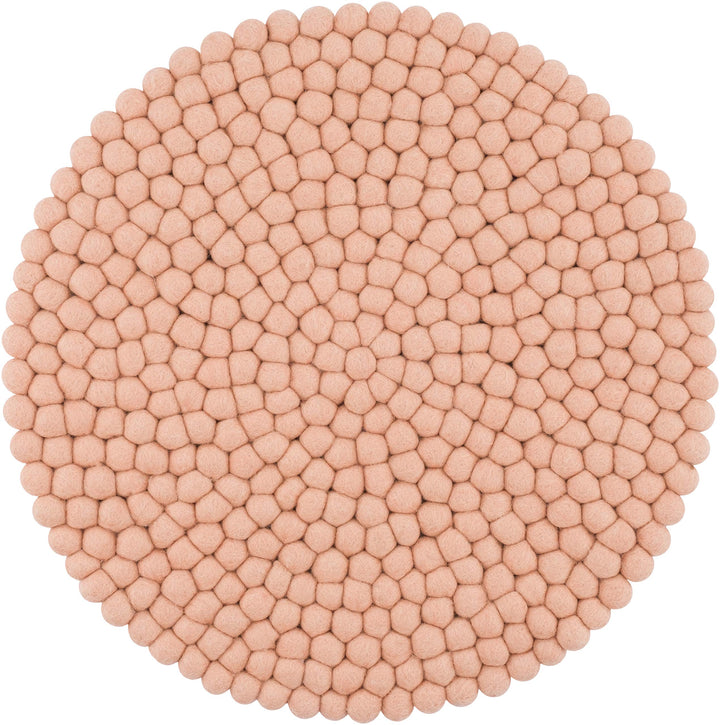 myfelt Filzkugel Sitzauflage Stuhlauflage - Merle - rund, Ø 36 cm, Rosa, Rosa