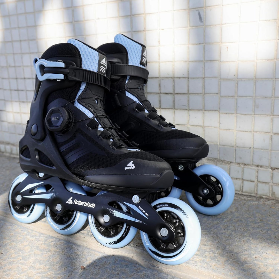 Rollerblade Damen Macroblade 84 Boa W Inline-Skates EU: 39/40 (UK: 6-6.5 / US: 8-8.5) SCHWARZ/PULVER