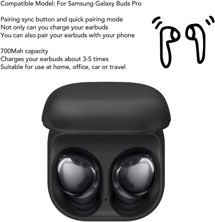 Kabellose Ersatz-Ladehülle Kompatibel mit Samsung Galaxy Buds Pro, Schützende Ersatzladehülle für Sa