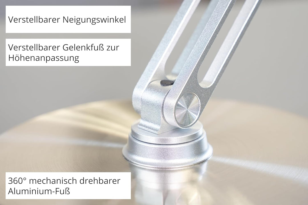 Unold STEEL FLEX Akku Ventilator 86705 | leise & kabellos – Tischventilator aus Edelstahl, 12h Laufz