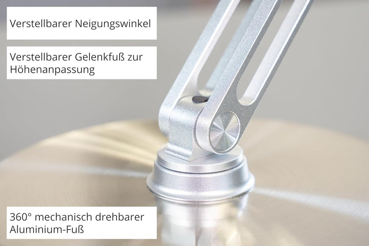 Unold STEEL FLEX Akku Ventilator 86705 | leise & kabellos – Tischventilator aus Edelstahl, 12h Laufz