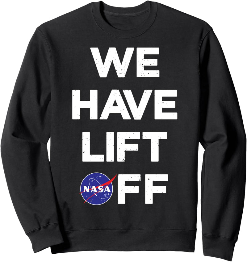 NASA We Have Lift Off Text Logo Sweatshirt