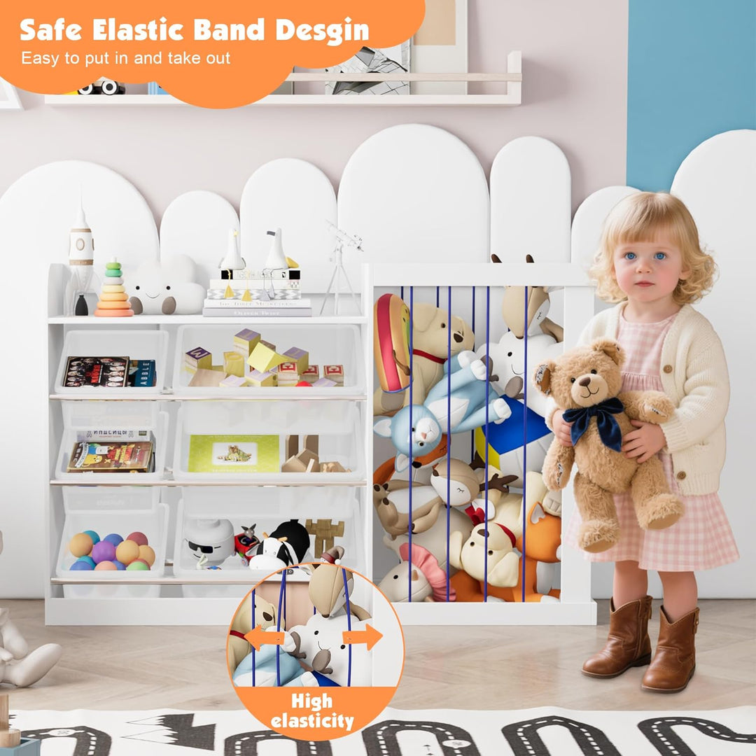 NACHES Kinder Bücherregal Spielzeugregal Kuscheltier Aufbewahrung Kinderregal Spielzeug-Organizer fü