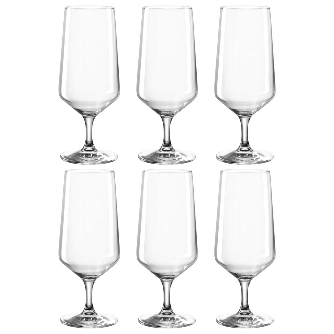 LEONARDO HOME Puccini Bierglas, Glas, 6.1 cm, 6 Biergläser 410 ml, Biergläser 410 ml