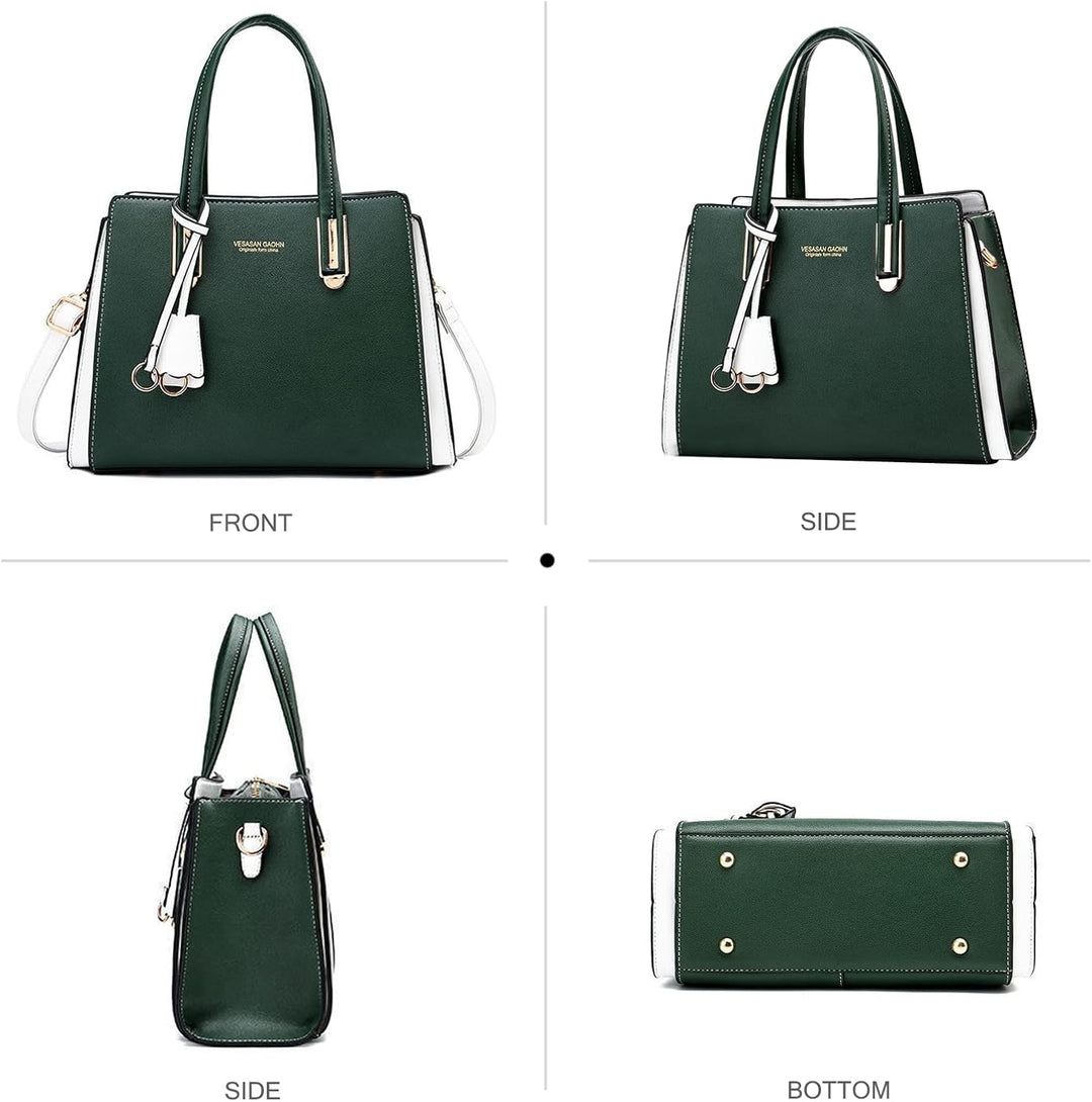 NICOLE & DORIS Handtasche Damen Elegant Handtaschen Kontrastfarben Schultertasche Frauen Umhängetasc