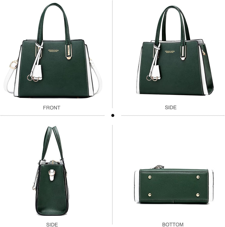 NICOLE & DORIS Handtasche Damen Elegant Handtaschen Kontrastfarben Schultertasche Frauen Umhängetasc