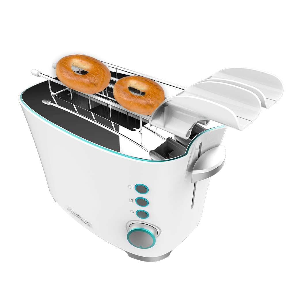Cecotec Vertikaler Toaster Toast&Taste Double W, 650W, Doppelter Breitschlitz für 2 Toasts, Leichte