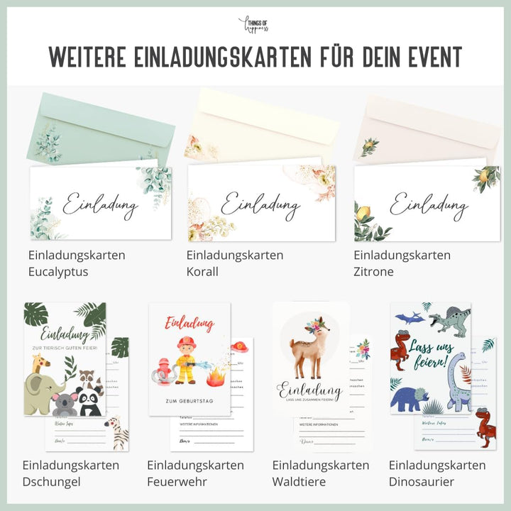 30 Einladungskarten inkl. Umschläge für Hochzeit, Standesamt, Geburtstag, Konfirmation, Kommunion, J