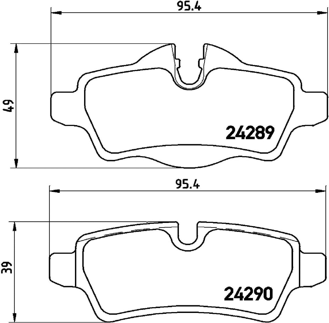 Brembo P 06 052 Bremsbelagsatz, Scheibenbremse - (4-teilig) Single, Single