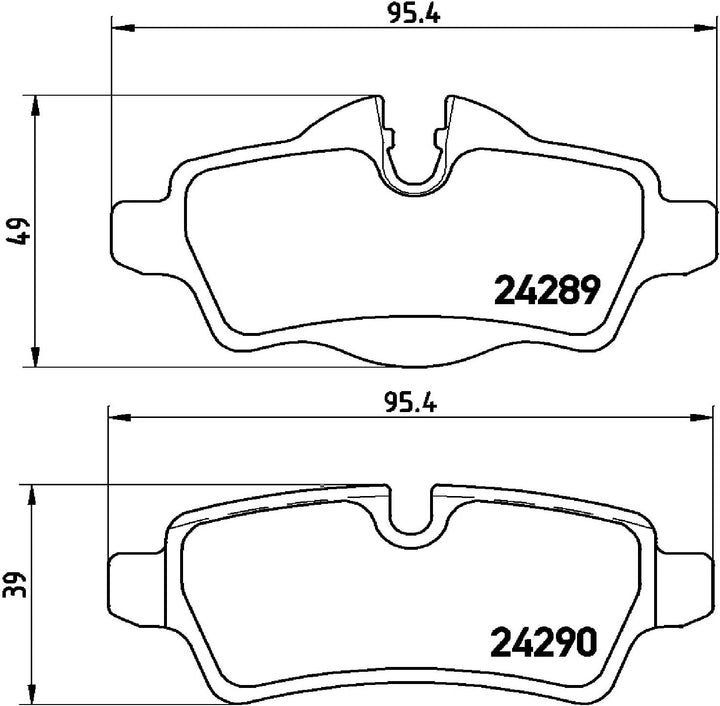 Brembo P 06 052 Bremsbelagsatz, Scheibenbremse - (4-teilig) Single, Single
