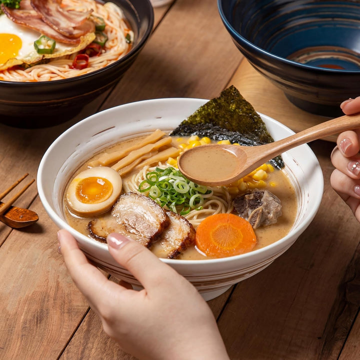 YUN TAO Ramenschalen aus Keramik, gross, japanischer Stil, Servierschalen für Salat, Udon, Soba, Pho