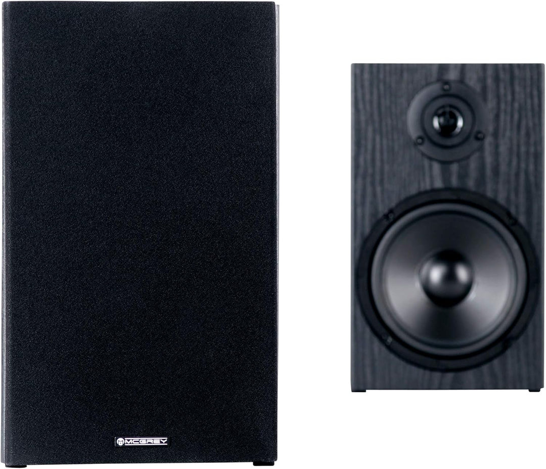 McGrey BMS-80 BK Micro-Stereo Anlage - inkl. Mini-Verstärker und Boxenkabel - Cinch und AUX-Eingang