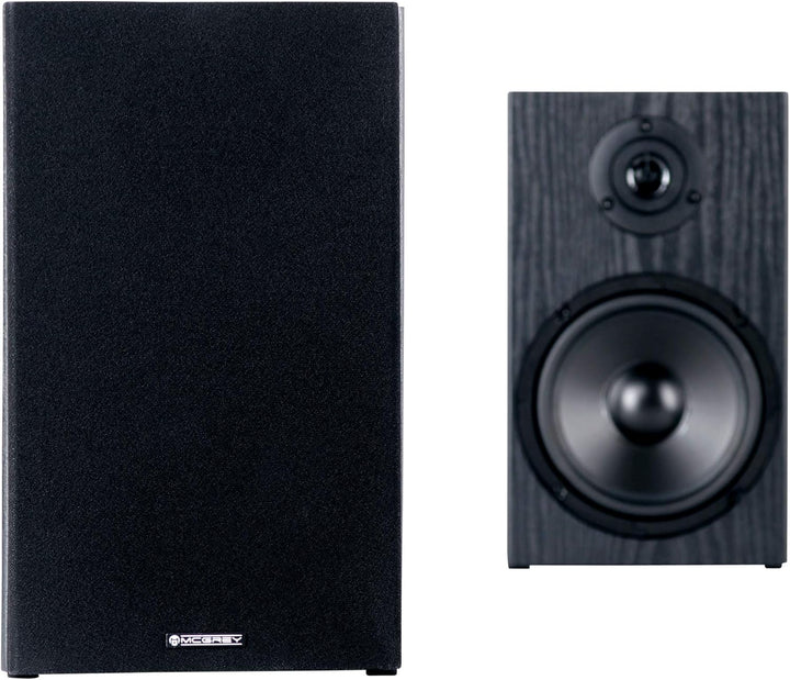 McGrey BMS-80 BK Micro-Stereo Anlage - inkl. Mini-Verstärker und Boxenkabel - Cinch und AUX-Eingang
