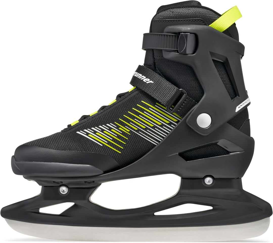 Bladerunner Igniter Ice Allround-Schlittschuh für Freizeitläufer, Herren, Schwarz/Limette 47.5 (UK:
