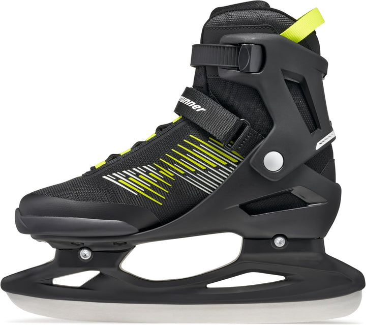 Bladerunner Igniter Ice Allround-Schlittschuh für Freizeitläufer, Herren, Schwarz/Limette 47.5 (UK: