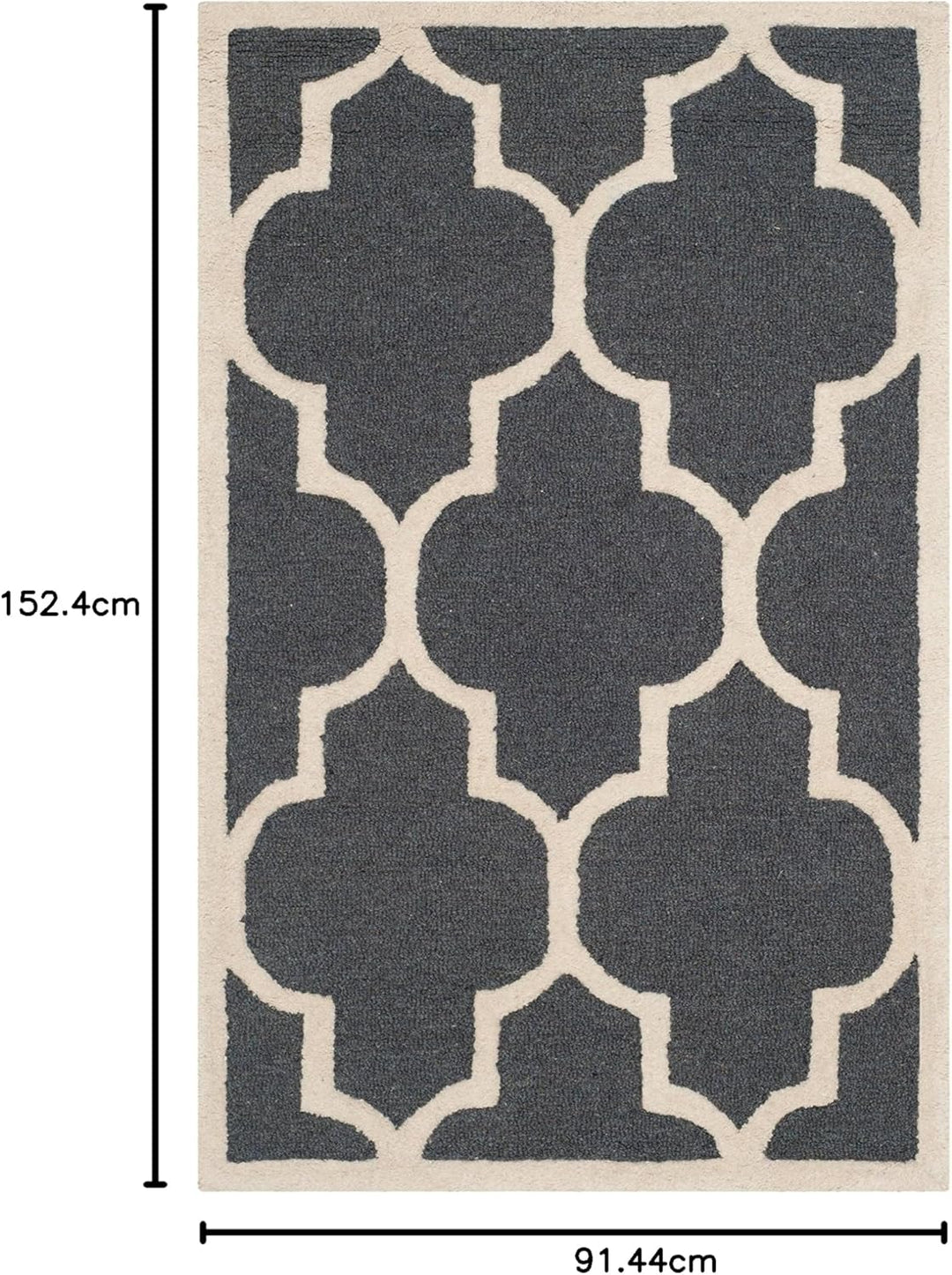 SAFAVIEH Spalier Teppich für Wohnzimmer, Esszimmer, Schlafzimmer - Cambridge Collection, Kurzer Flor