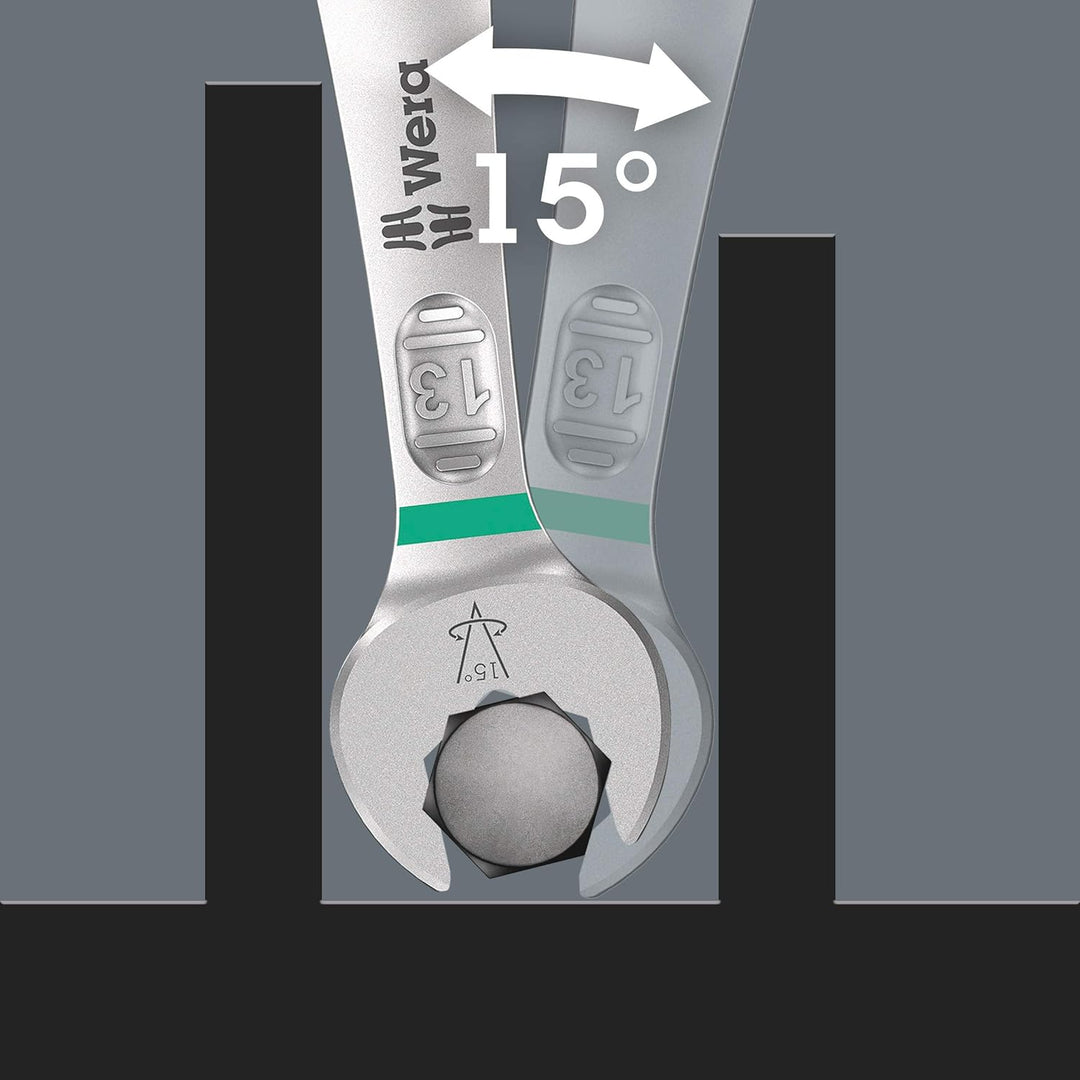 Wera - 05020229001 - Ringmaulschlüssel Satz, 6003 Joker 4 Imperial Set 1, 4-teilig, Imperial
