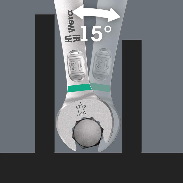 Wera - 05020229001 - Ringmaulschlüssel Satz, 6003 Joker 4 Imperial Set 1, 4-teilig, Imperial