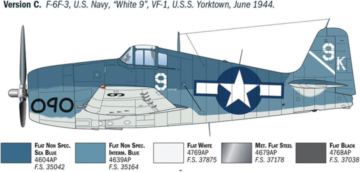 Italeri 91213 1:72 Grumman Hellcat F6 F-3 - Modellbau, Bausatz, Standmodellbau, Basteln, Hobby, Kleb