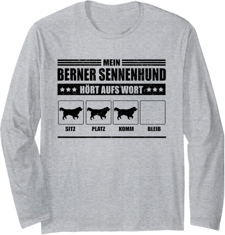 Berner Sennenhund Hundebesitzer Herrchen Frauchen Langarmshirt
