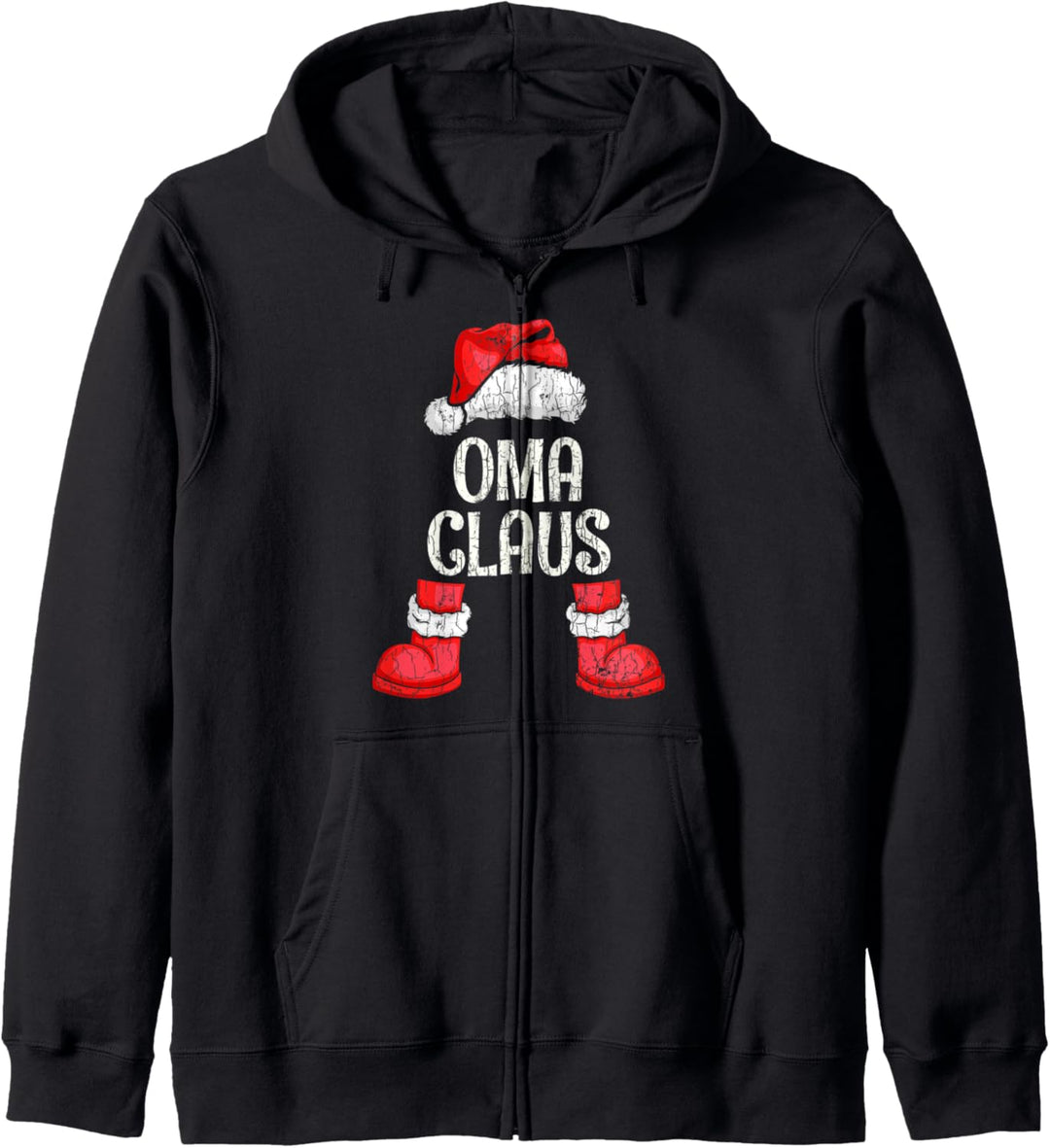 Oma Claus Lustiges Weihnachts-Geschenk Familien Kapuzenjacke