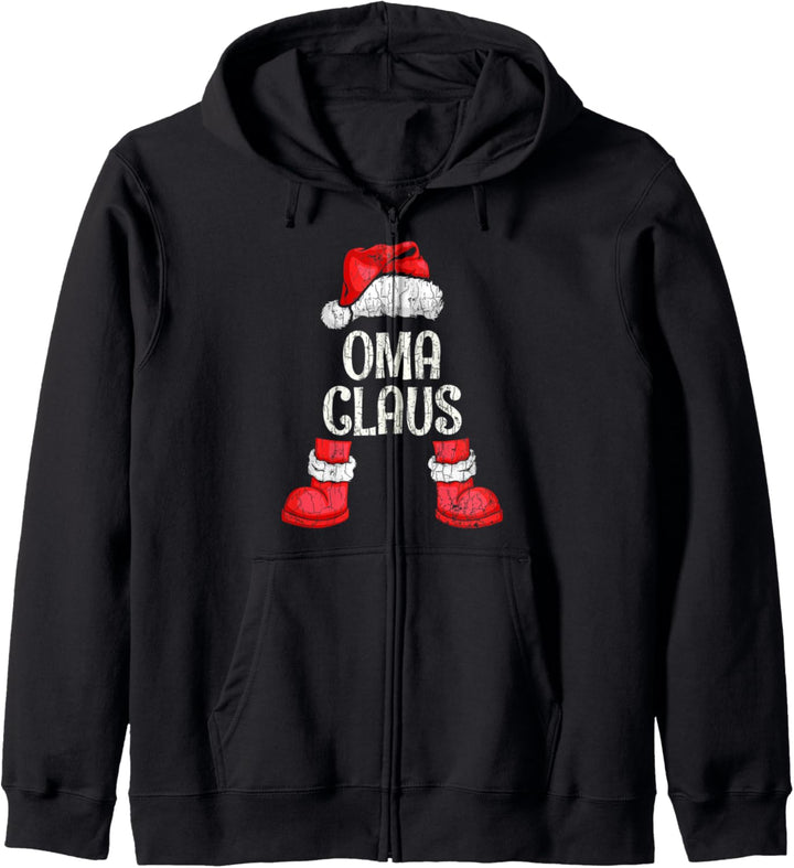 Oma Claus Lustiges Weihnachts-Geschenk Familien Kapuzenjacke