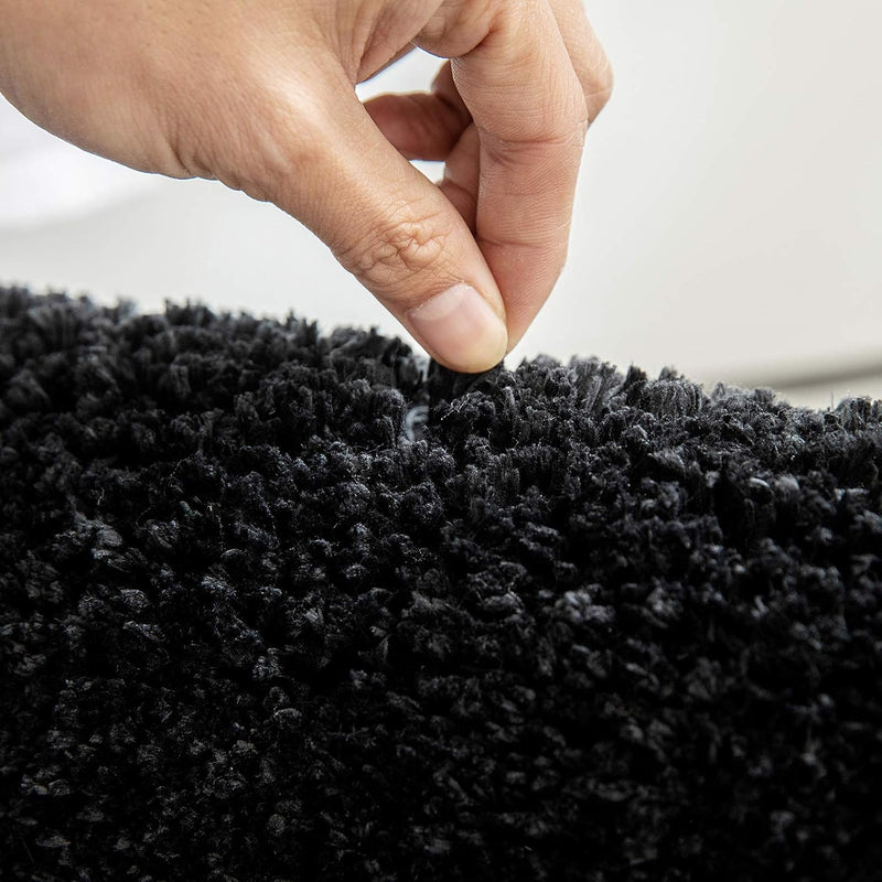 MIULEE Badematte Weiche Badteppich rutschfest Badvorleger Fussmatte Badzimmermatte Bettvorleger Flau