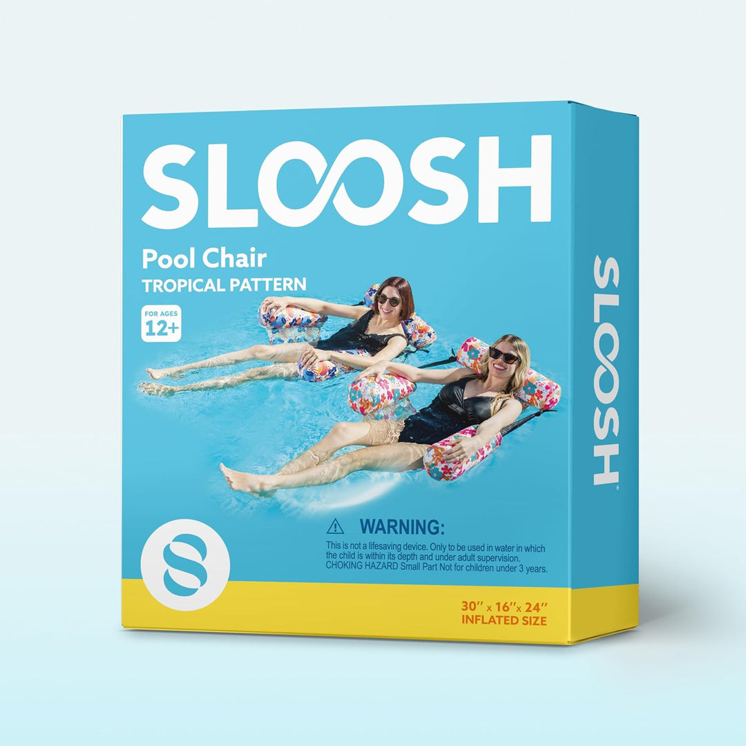 SLOOSH Aufblasbare Wasser Pool Luftmatratze für Erwachsene, 2er schwimmende Pool-Flösse, Aufblasbare
