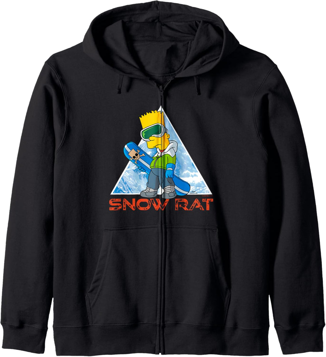 The Simpsons Bart Simpson Snowboarding Snow Rat Kapuzenjacke