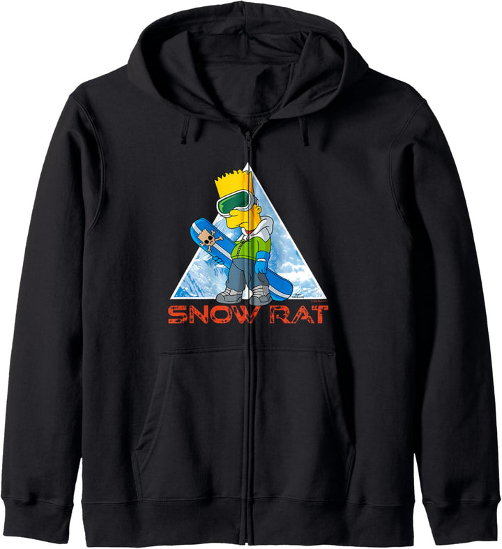 The Simpsons Bart Simpson Snowboarding Snow Rat Kapuzenjacke