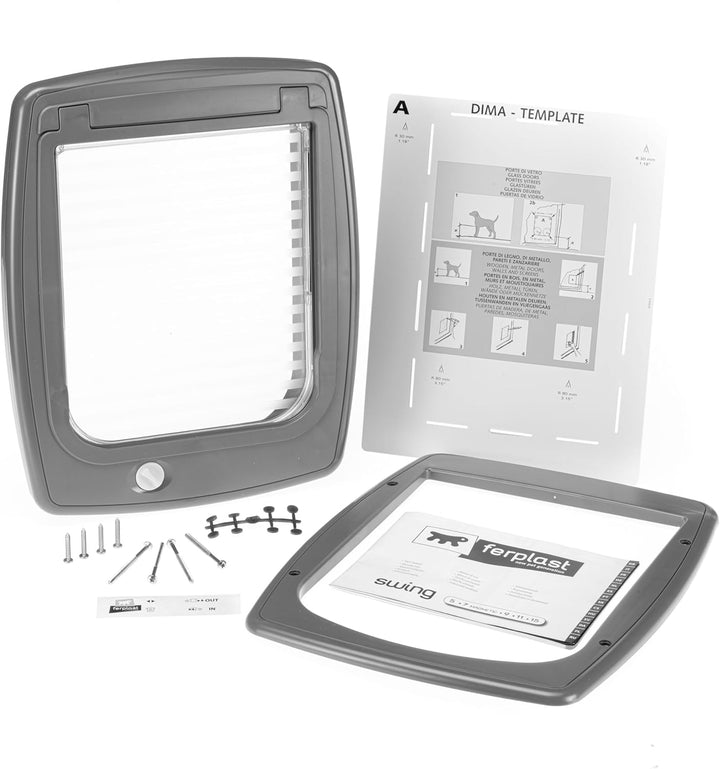 Ferplast Haustiertür für Mittelgrosse Hunde Hundeklappe Katzenklappe SWING 11 Haustiertür, Universal