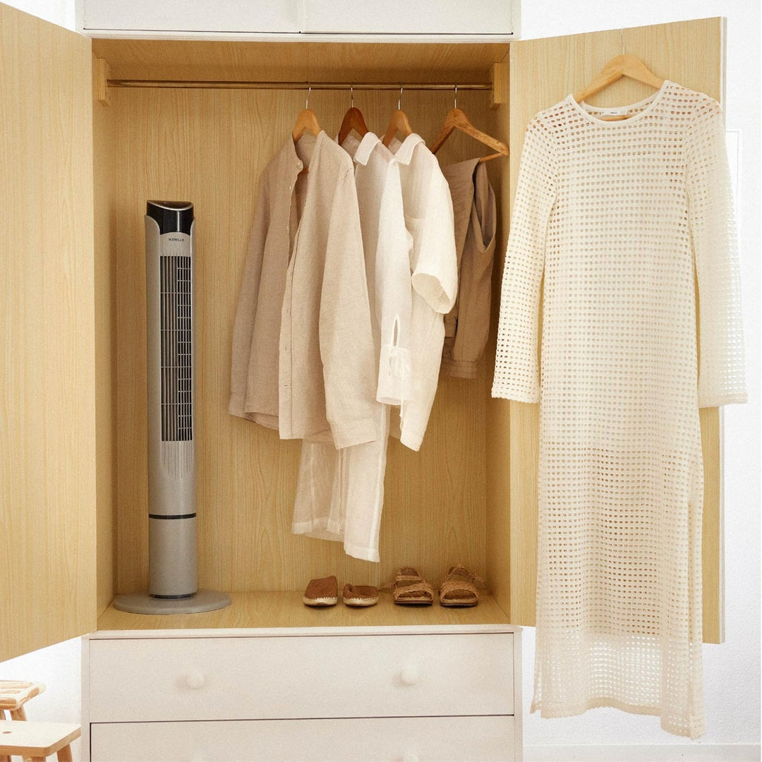 Newlux - Turmventilator ohne Flügel W130 (45 W) mit einer Höhe von 103,5 cm, 3 Stufen, 3 Modi, Oszil